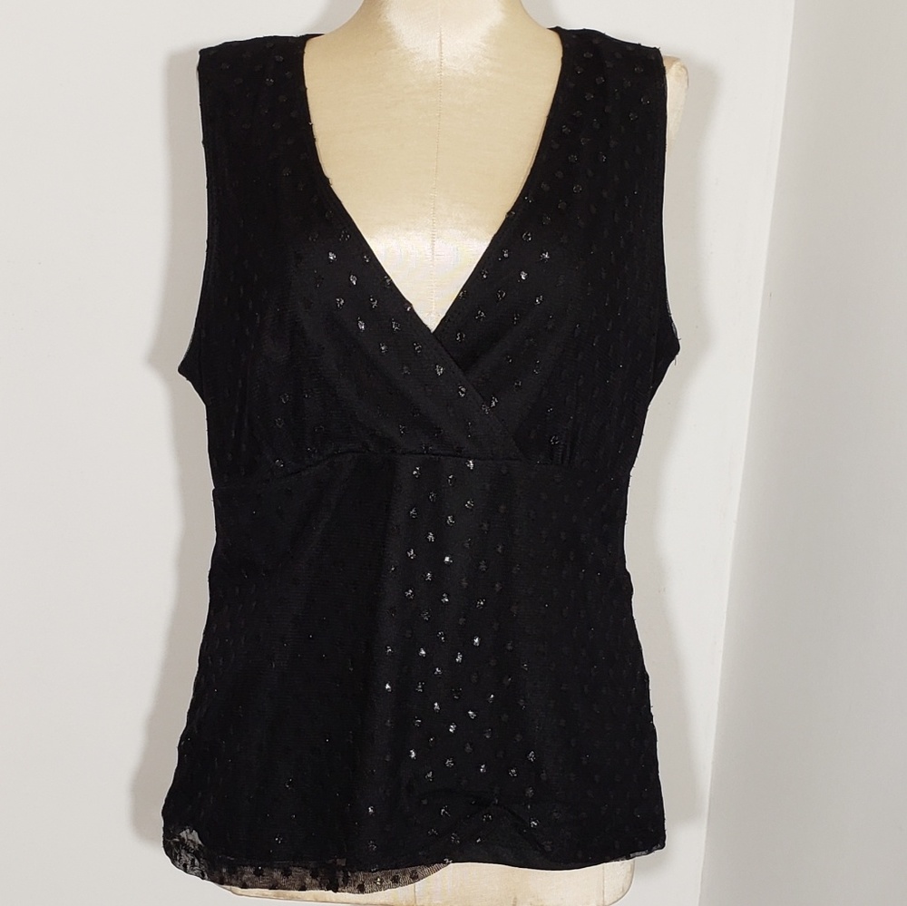 AGB sleeveless top with metallic thread size Large - Picture 2 of 6